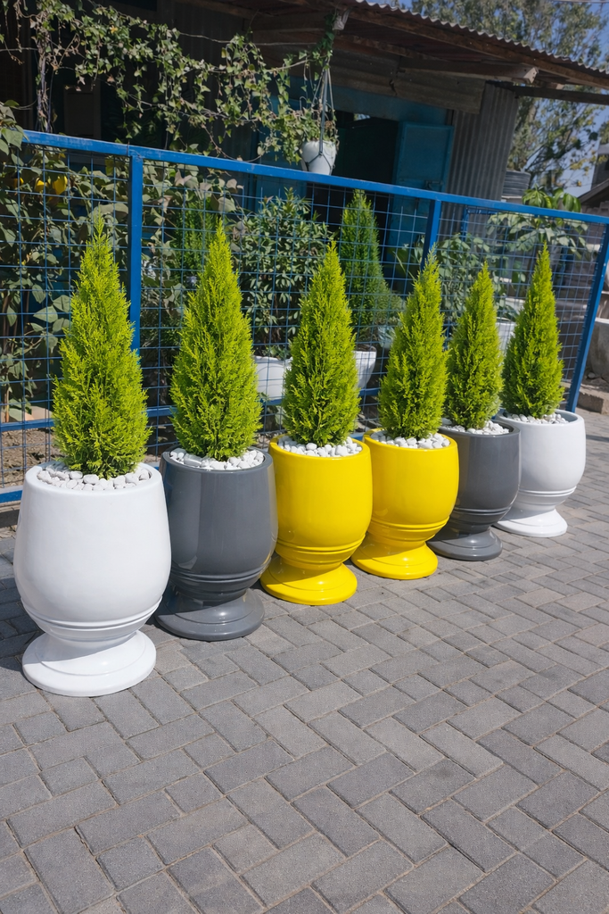 Fibreglass flower pots(wine ronto) suitable for indoor and outdoor spaces