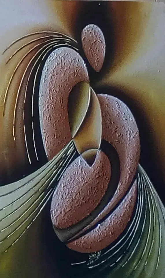 Abstract Embrace Portrait