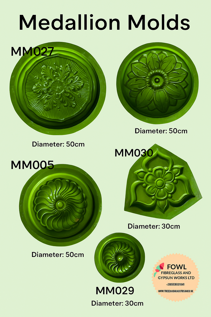 Medallion molds ( for making gypsum medallions)