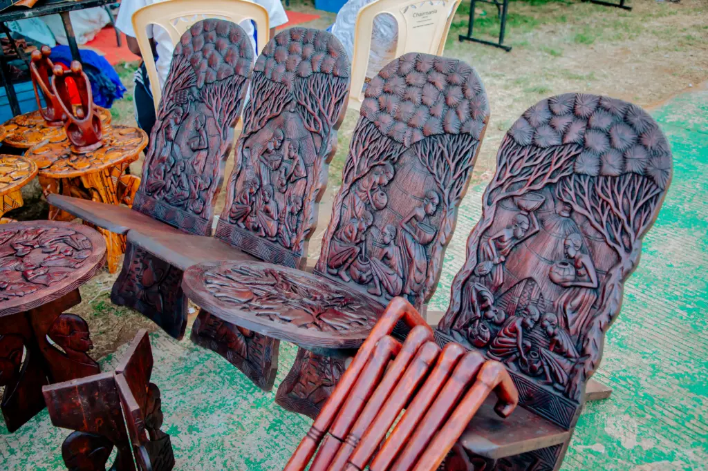 The Regal Iriba Hardwood Chair of Collective Village Stories.