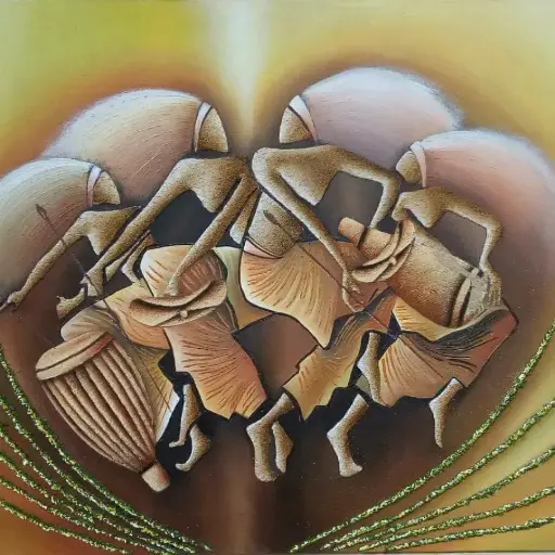 Rhythmic Dance and Drum Portrait