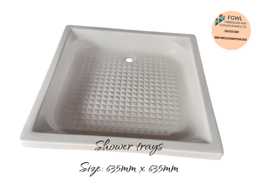 Fibreglass Shower tray: size:635mm x 635mm