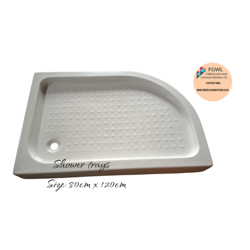 Fibreglass Shower tray: size: 120cm x 80cm( for bathroom)